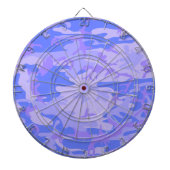 Camouflage pastel blauw Abstract patroon Dartbord (Voorkant)
