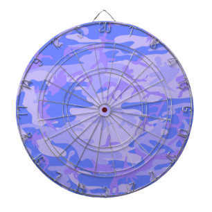 Camouflage pastel blauw Abstract patroon Dartbord