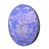 Camouflage pastel blauw Abstract patroon Dartbord (Voorkant Rechts)