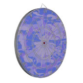 Camouflage pastel blauw Abstract patroon Dartbord (Voorkant Links)