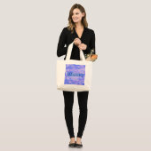 Camouflage pastel blauw Abstract patroon Grote Tote Bag (Voorkant (model))