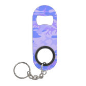 Camouflage pastel blauw Abstract patroon Mini Flessenopener (Voorkant)