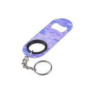 Camouflage pastel blauw Abstract patroon Mini Flessenopener (Achterkant Gekanteld)