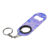 Camouflage pastel blauw Abstract patroon Mini Flessenopener (Voorkant Gekanteld)
