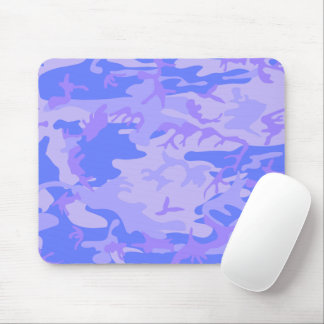 Camouflage pastel blauw Abstract patroon Muismat