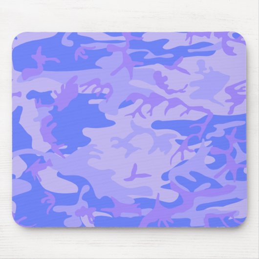 Camouflage pastel blauw Abstract patroon Muismat (Voorkant)