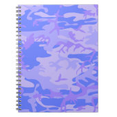Camouflage pastel blauw Abstract patroon Notitieboek (Voorkant)