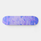 Camouflage pastel blauw Abstract patroon Persoonlijk Skateboard (Horizontaal)