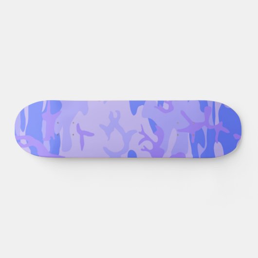 Camouflage pastel blauw Abstract patroon Persoonlijk Skateboard (Horizontaal)