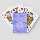 Camouflage pastel blauw Abstract patroon Pokerkaarten (Achterkant)