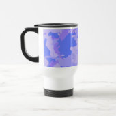Camouflage pastel blauw Abstract patroon Reisbeker (Links)