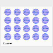 Camouflage pastel blauw Abstract patroon Ronde Sticker (Vel)