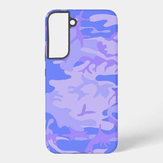 Camouflage pastel blauw Abstract patroon Samsung Galaxy Hoesje (Achterkant)