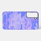 Camouflage pastel blauw Abstract patroon Samsung Galaxy Hoesje (Achterkant horizontaal)