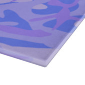 Camouflage pastel blauw Abstract patroon Snijplank (Hoek)
