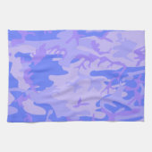 Camouflage pastel blauw Abstract patroon Theedoek (Horizontaal)