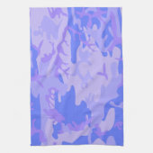 Camouflage pastel blauw Abstract patroon Theedoek (Verticaal)