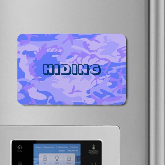 Camouflage Pastel Blauw Abstract Patroon Verbergen Magneet