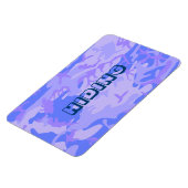 Camouflage Pastel Blauw Abstract Patroon Verbergen Magneet (Linkerzijde)