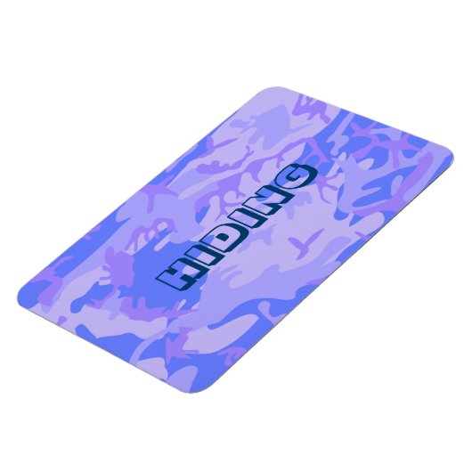 Camouflage Pastel Blauw Abstract Patroon Verbergen Magneet (Linkerzijde)