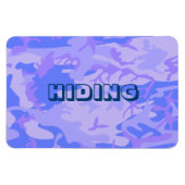 Camouflage Pastel Blauw Abstract Patroon Verbergen Magneet (Horizontaal)