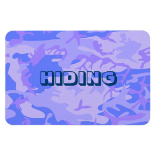 Camouflage Pastel Blauw Abstract Patroon Verbergen Magneet