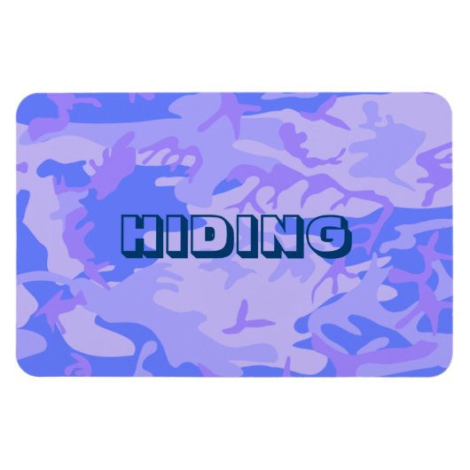 Camouflage Pastel Blauw Abstract Patroon Verbergen Magneet (Horizontaal)
