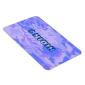 Camouflage Pastel Blauw Abstract Patroon Verbergen Magneet (Rechterzijde)