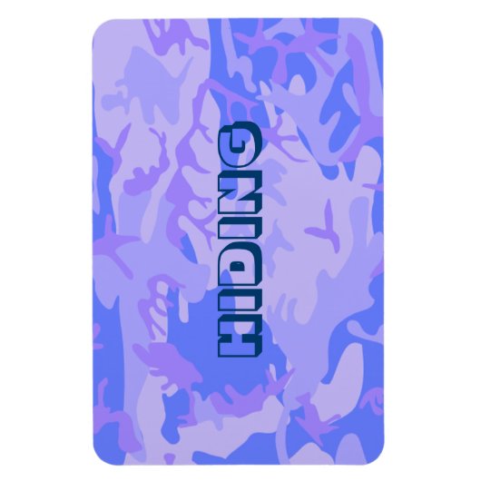 Camouflage Pastel Blauw Abstract Patroon Verbergen Magneet (Verticaal)
