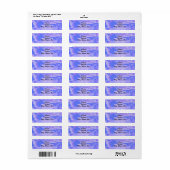 Camouflage pastel blauw Abstract patroonadres Etiket (Full Sheet)