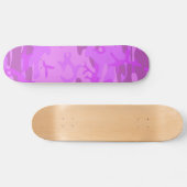 Camouflage Pastel Paarse Abstracte Patroon Persoonlijk Skateboard (Horizontaal)