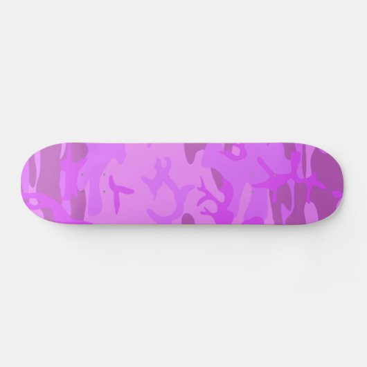 Camouflage Pastel Paarse Abstracte Patroon Persoonlijk Skateboard (Horizontaal)