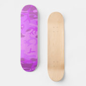 Camouflage Pastel Paarse Abstracte Patroon Persoonlijk Skateboard (Voorkant)