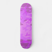 Camouflage Pastel Paarse Abstracte Patroon Persoonlijk Skateboard (Voorkant)