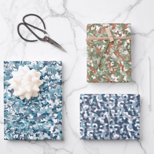 Camouflage patronen inpakpapier vel (Voorkant)