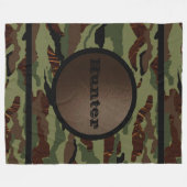 Camouflage Patroon 1 Fleece Deken-Hunter Deken (Voorkant (Horizontaal))