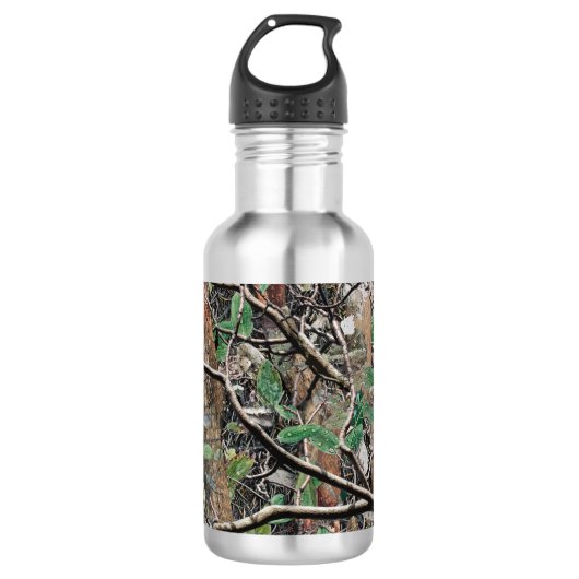 Camouflage Patroon 4 jagen Waterfles (Voorkant)