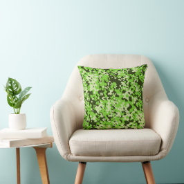 Camouflage patroon 5 groen kussen