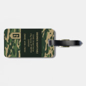 Camouflage Patroon Bagagelabel voor Man/Vader (Achterkant horizontaal)