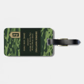 Camouflage Patroon Bagagelabel voor Man/Vader (Achterkant horizontaal)