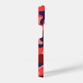 Camouflage Patroon - Blauw koraal met bloktekst iPhone Hoesje (Rechterkant)