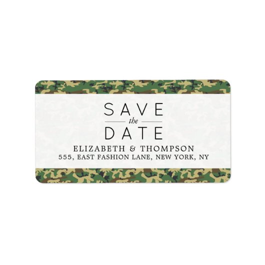 Camouflage Patroon, Camo, Militair, sparen de Datu Etiket (Voorkant)