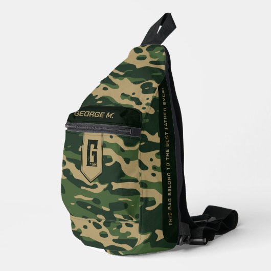 Camouflage Patroon Crossbody tas voor Man/Vader (Rechterhoek)