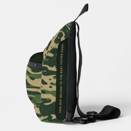 Camouflage Patroon Crossbody tas voor Man/Vader (Rechts)
