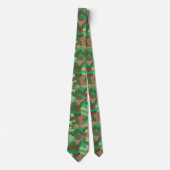 Camouflage Patroon, Groen, Bruin en Tan Stropdas (Voorkant)