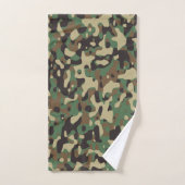 Camouflage Patroon Groen Leger Vermoeidheid Ontwer Bad Handdoek (Handdoek)