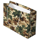 Camouflage-patroon Groot Cadeauzakje (Voorkant Gekanteld)