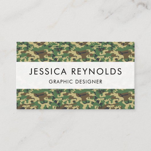Camouflage Patroon, Militair Patroon, Camo, Leger Visitekaartje (Voorkant)