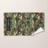 Camouflage Patroon, Militaire Patroon, Jouw naam Bad Handdoek (Handdoek)