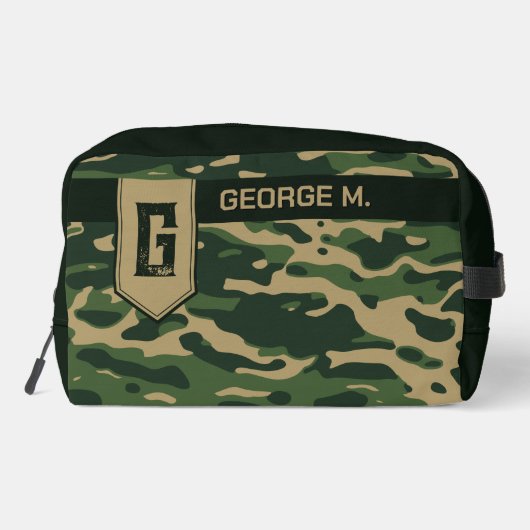 Camouflage Patroon Toilettas voor Man/Vader Toilettasje (Achterkant)